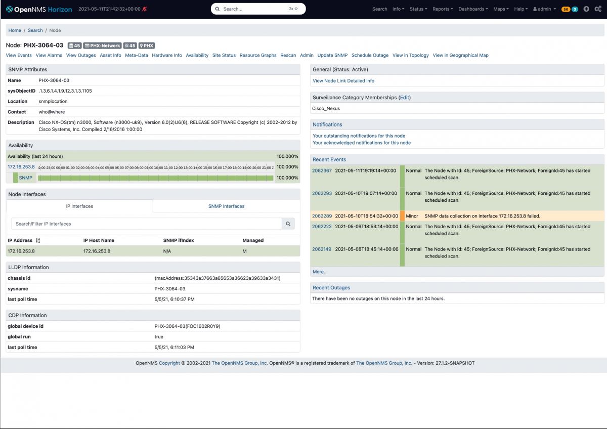 opennms network auditing tool screenshot 3