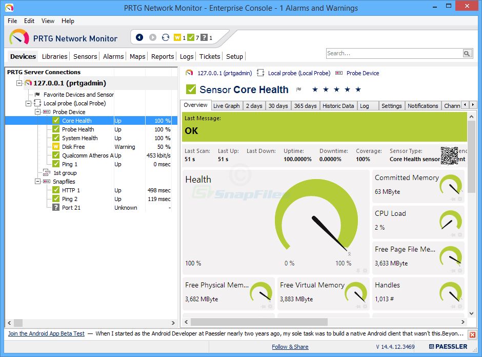 prtg network auditing software screenshot 3