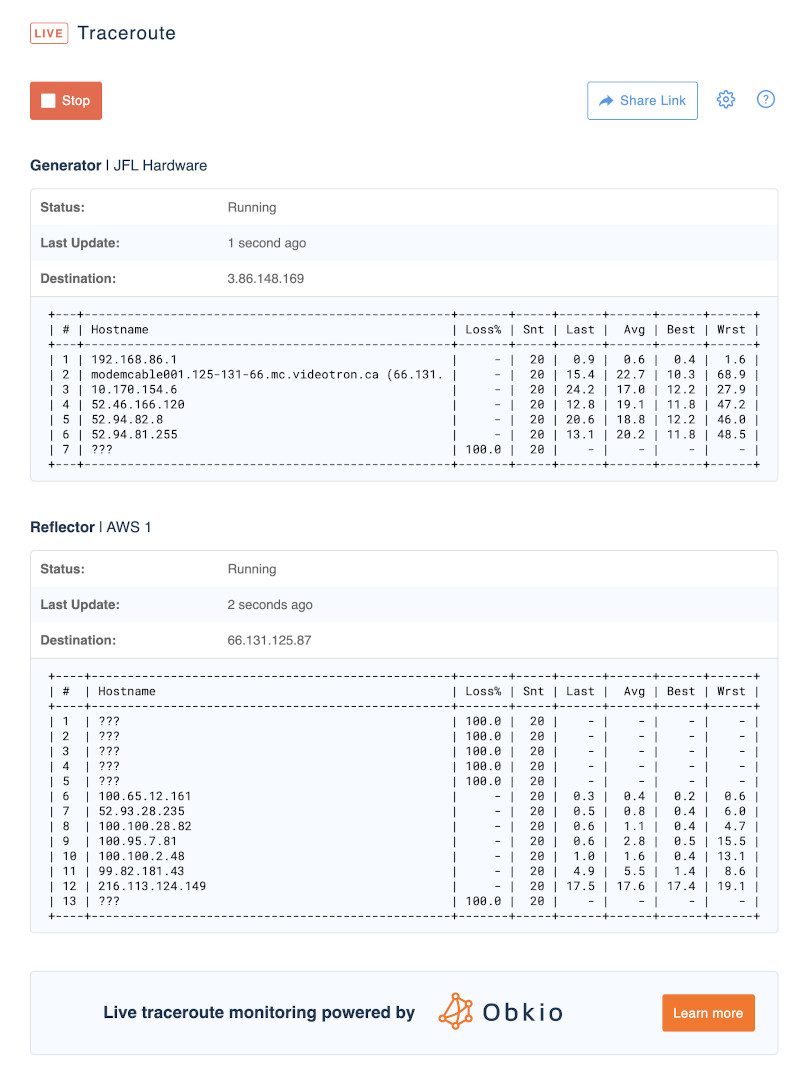 Live Traceroute