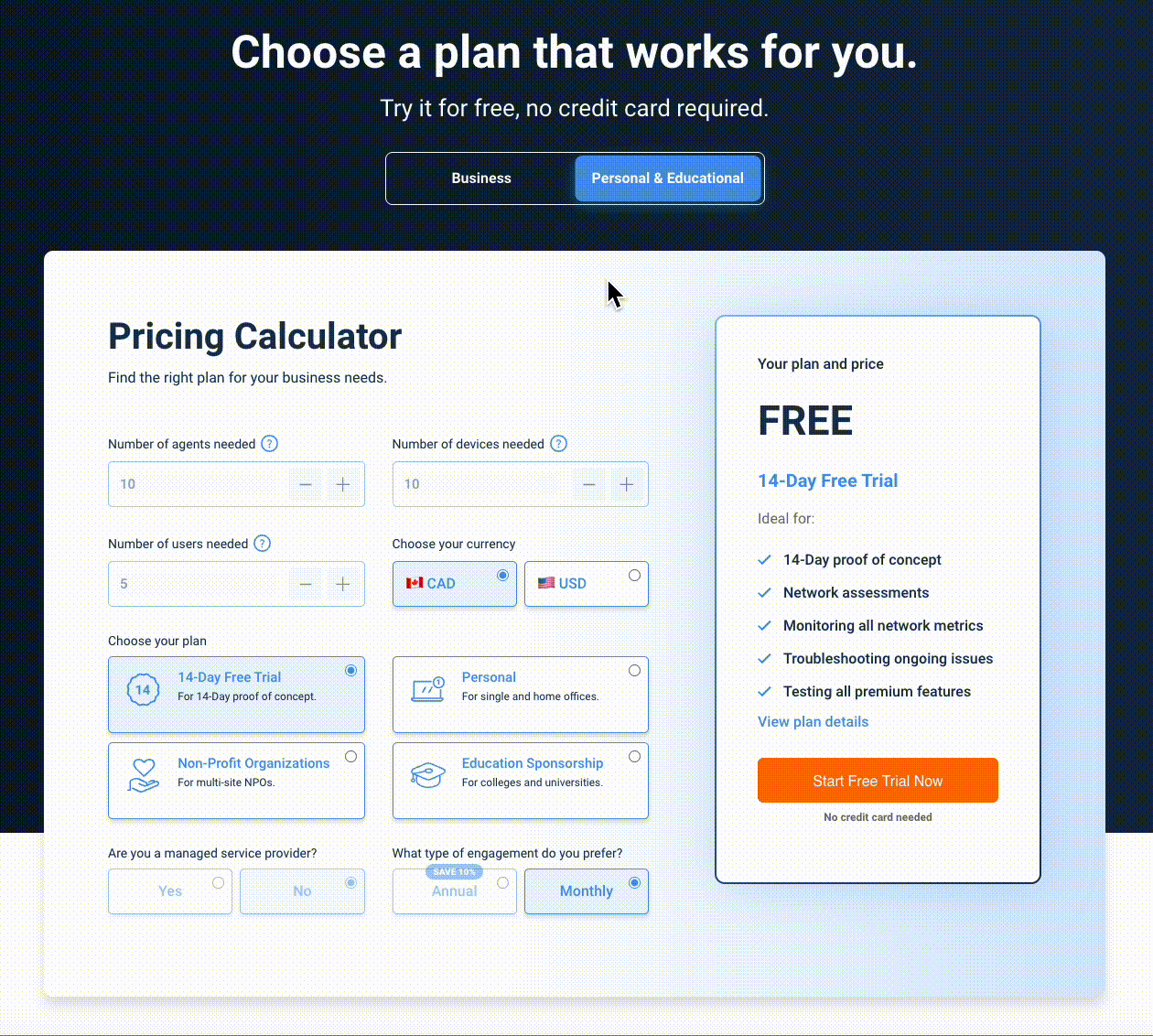 Obkio Firewall Monitoring Solution Pricing Plans
