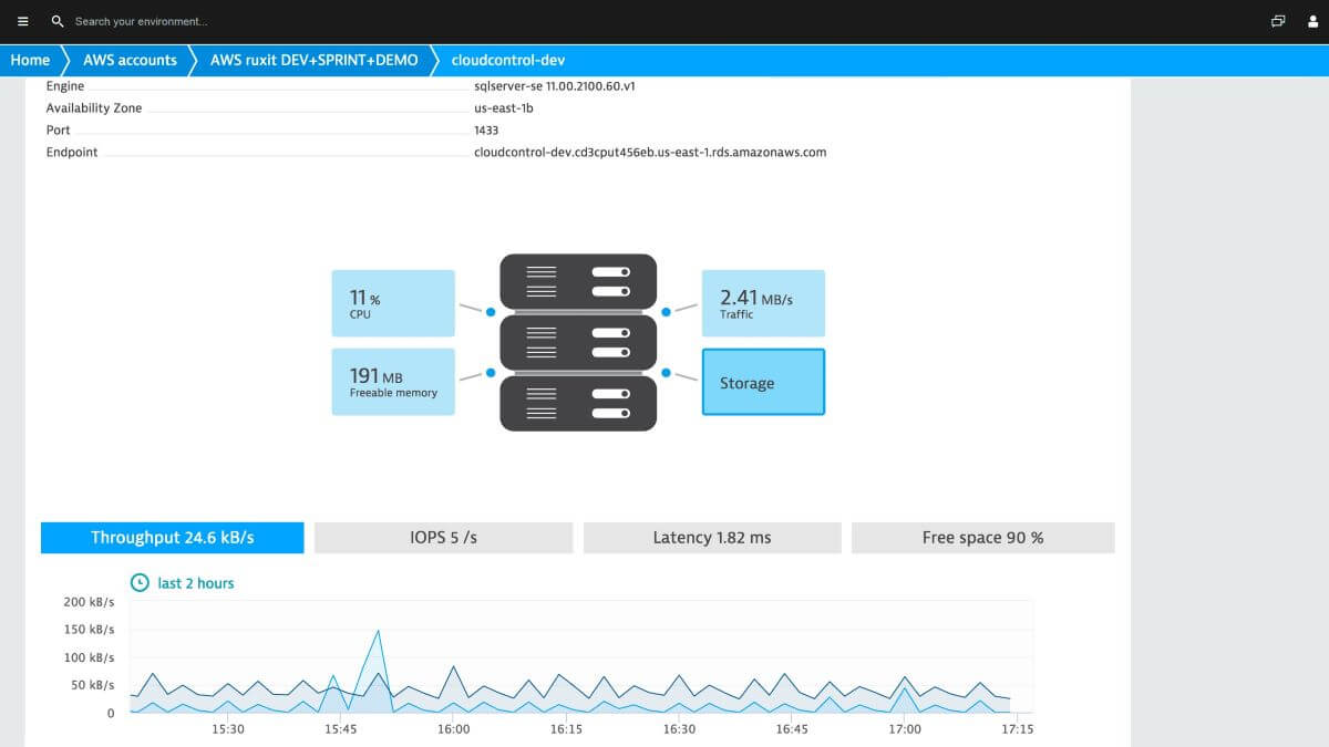 dynatrace cloud network monitoring tools screenshot 2