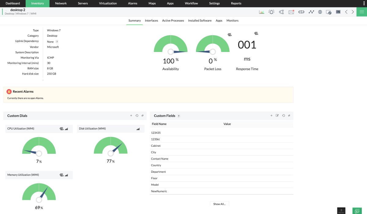 manage engine network device monitoring tools screenshot 2
