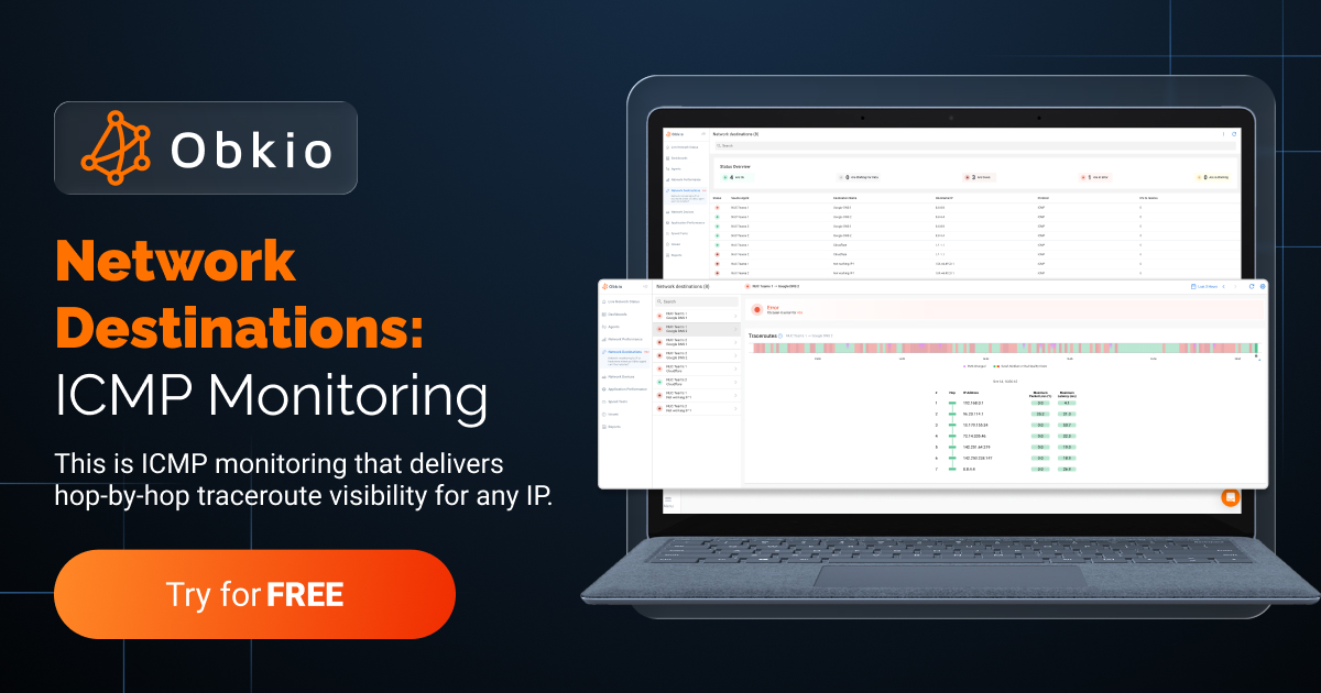 Network Destinations: ICMP Monitoring