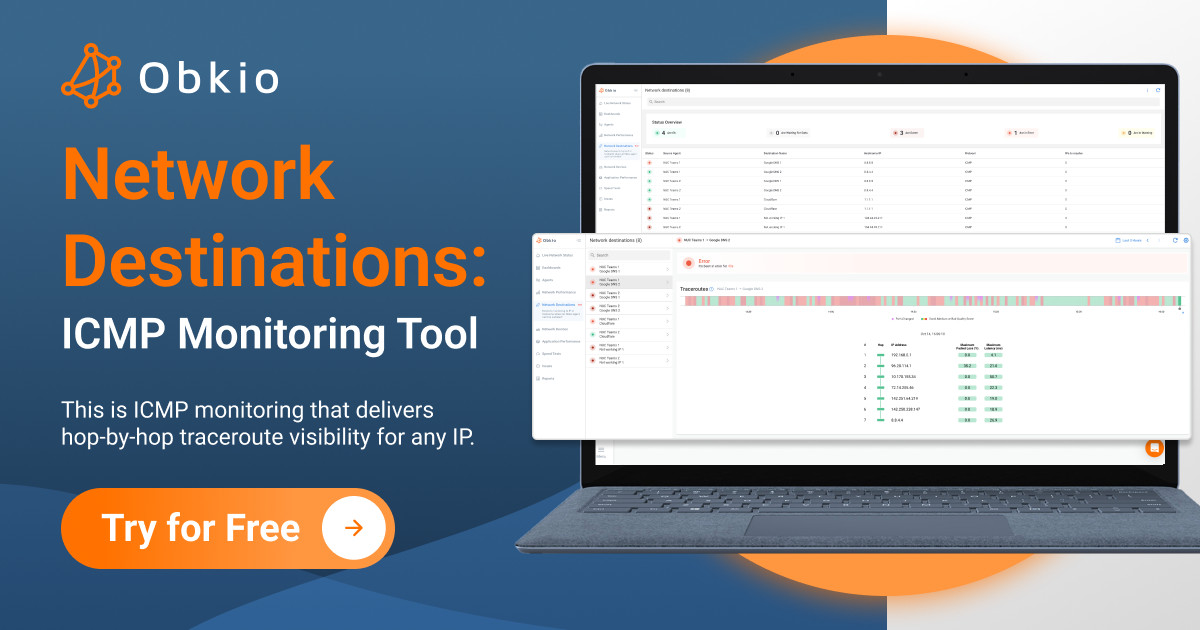 Network Destinations: ICMP Monitoring