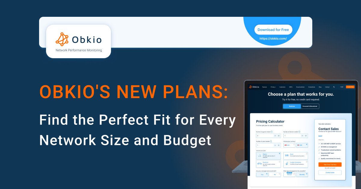 Obkio's Network Performance Monitoring Pricing & Plans