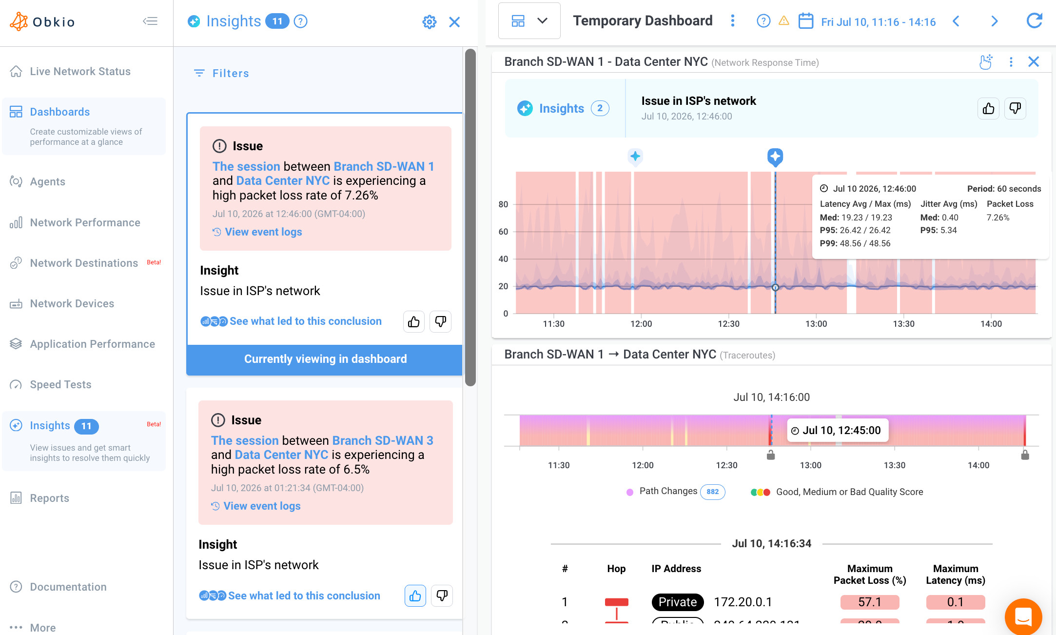 Obkio Network Internet Monitoring Pricing Plans