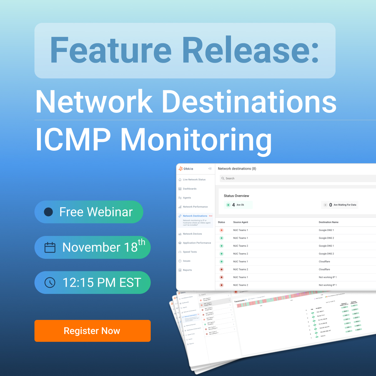 Obkio Webinar - ICMP Monitoring Feature Release