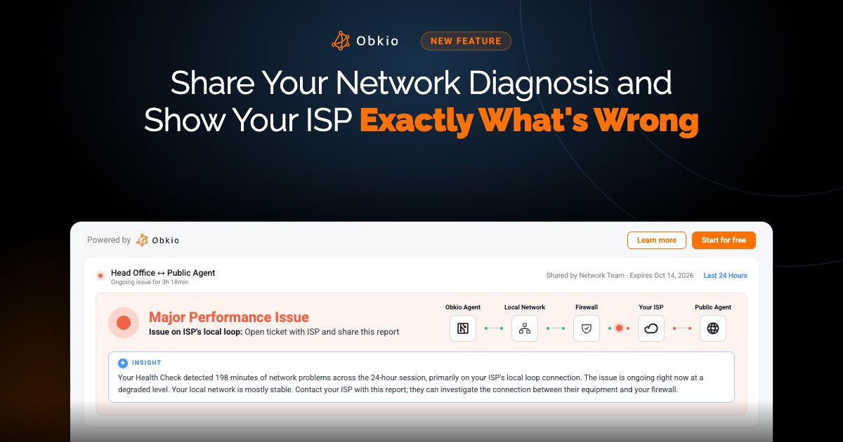 Share Your Network Performance Data and Diagnosis 