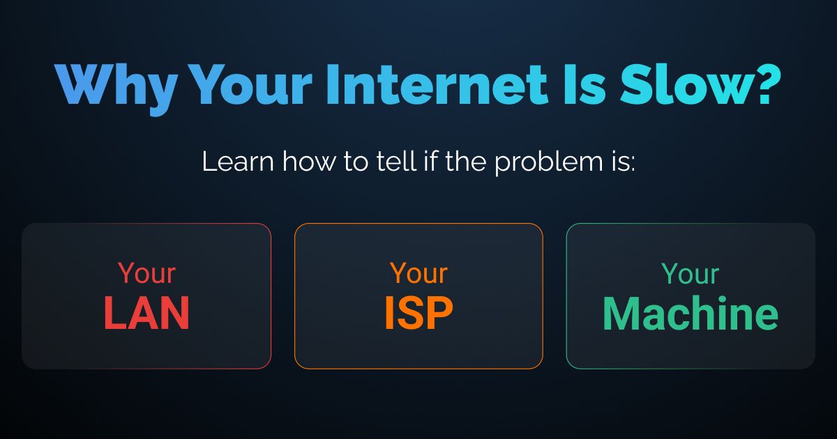 Why Your Internet Is Slow: Network, ISP, or Machine? 